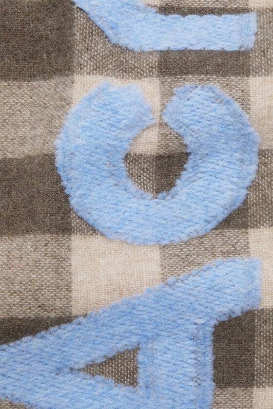 Acne Studios Karo-Schal mit Logo - Schmal Versandkostenfrei