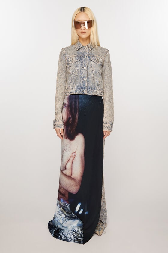 Acne Studios Bedruckter Seidenschal Sonderangebote