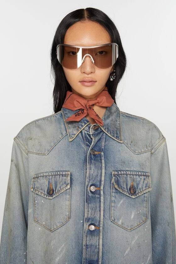 Acne Studios Leichter Schal mit Print Kostenlose Rückgabe