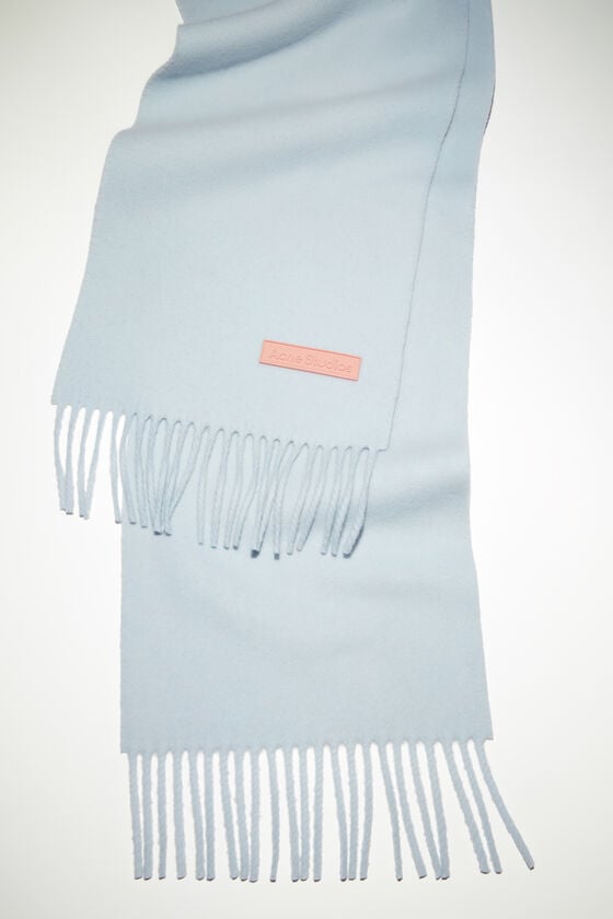 Acne Studios Wollschal mit Label in Rosa – Schmal Letzte 2 Tage