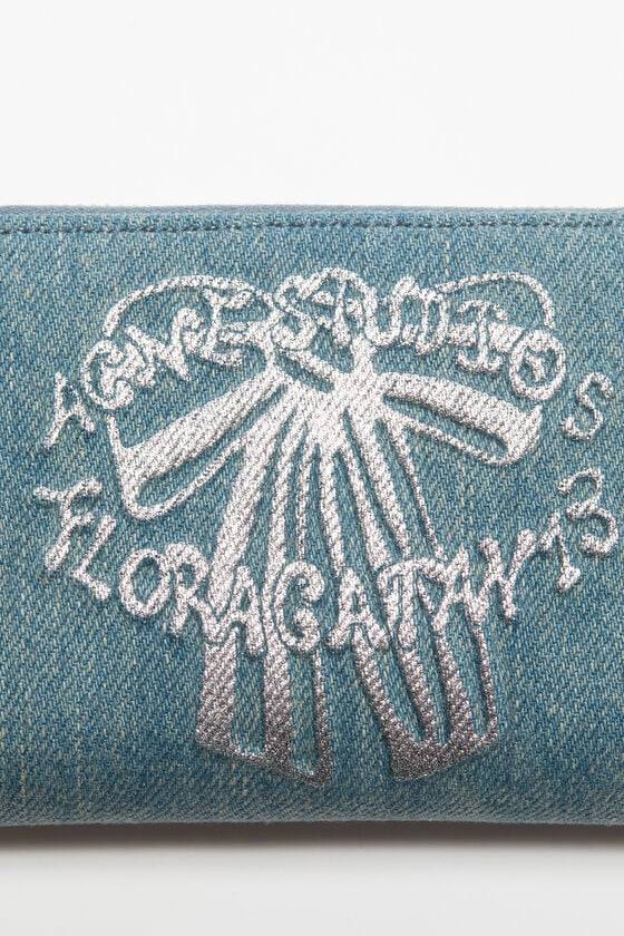 Acne Studios Portemonnaie aus Denim mit Reißverschluss Nur für heute