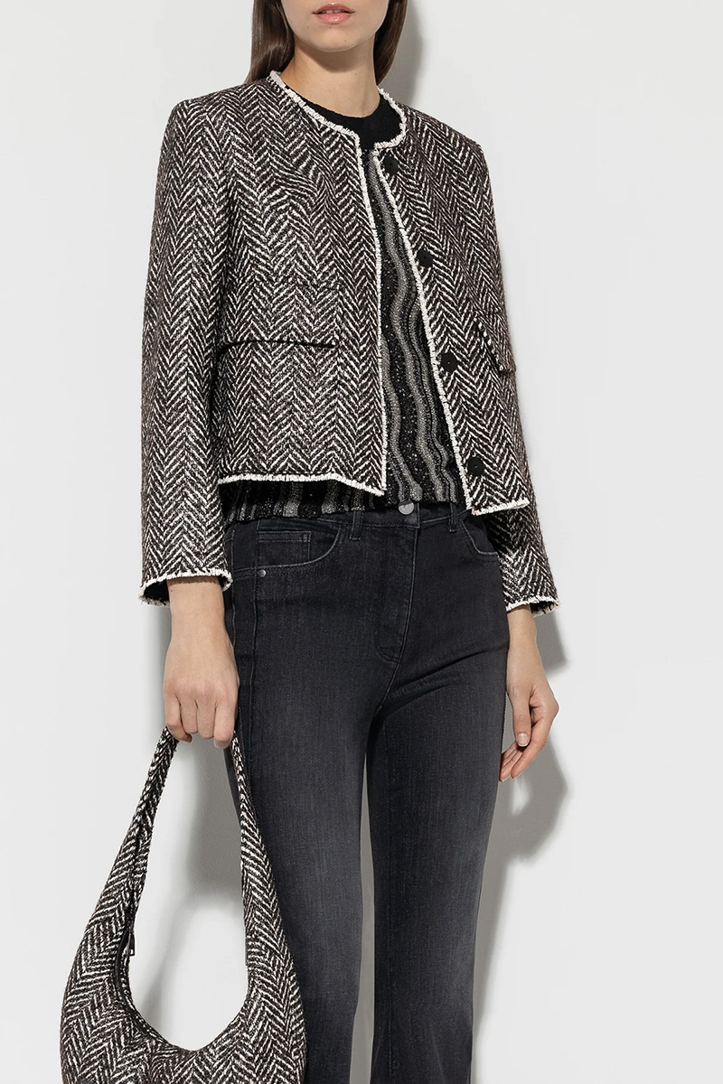 LUISA CERANO Jacke in Fischgrat-Tweed von LUISA CERANO im Angebot