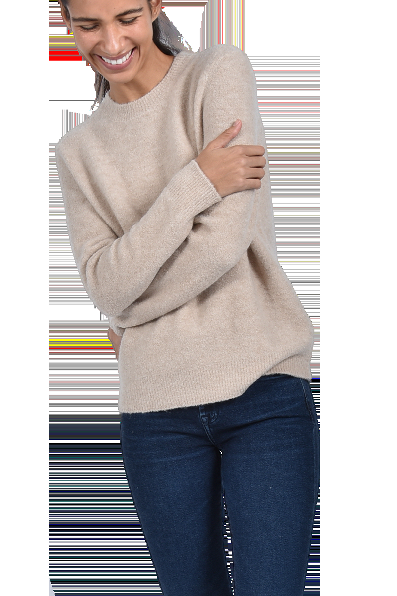 INSIEME Bouclé-Pullover mit Rundhalsausschnitt von INSIEME Jubiläumsangebot