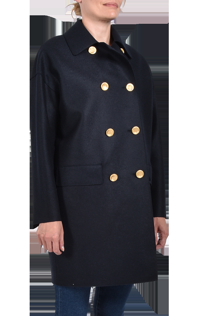 HARRIS WHARF Wollmantel mit goldenen Knöpfen "A1327-MLK" von HARRIS WHARF Blitzangebot