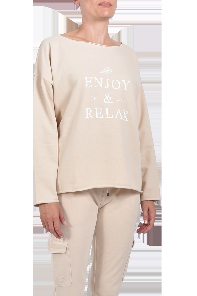 JUVIA Judi Fleece Sweater mit Frontprint von JUVIA Saisonale Angebote