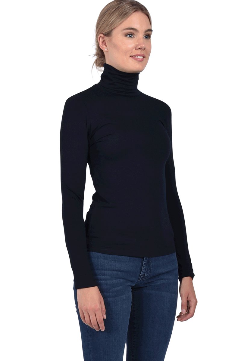 MAJESTIC Rollkragenshirt aus Viskose von MAJESTIC Vierteljährliche Förderung