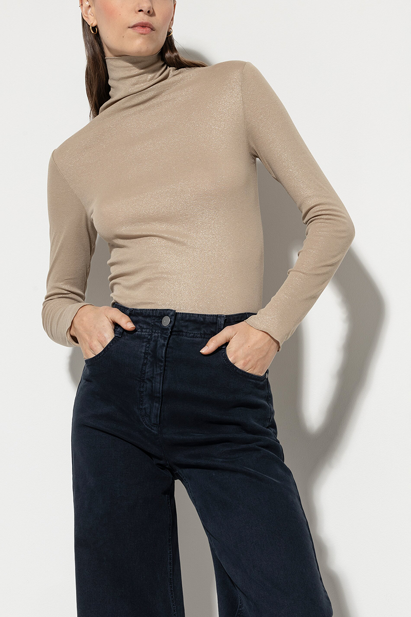LUISA CERANO Glitter-Rollkragenshirt von LUISA CERANO zollfrei