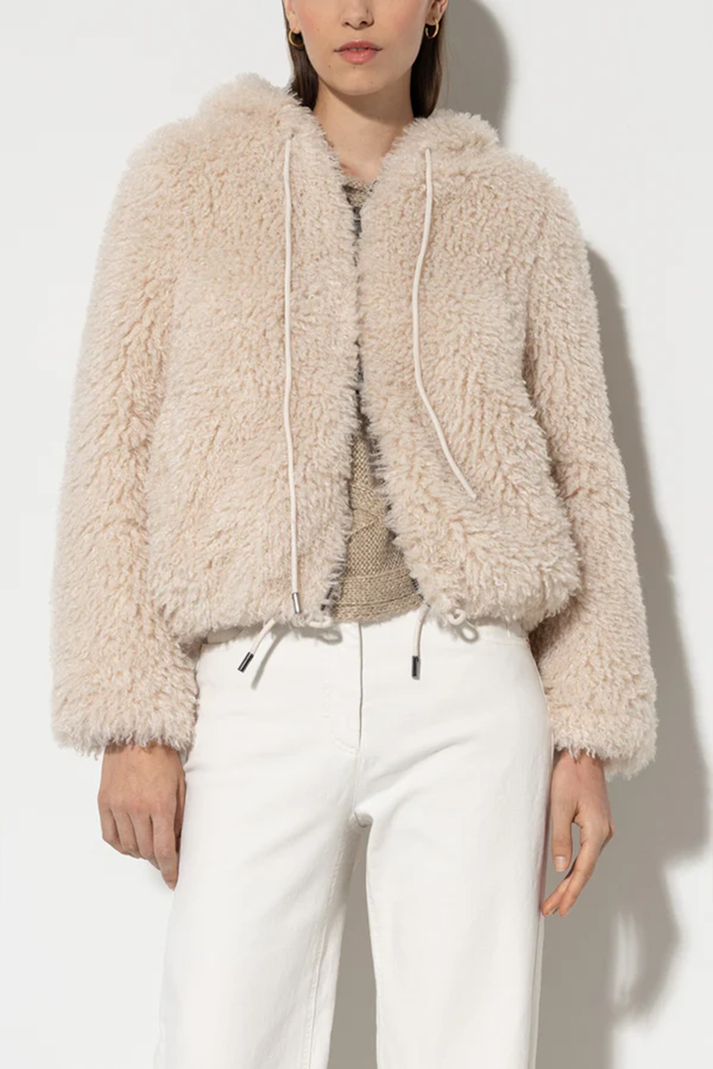 LUISA CERANO Blouson in Felloptik mit Kapuze von LUISA CERANO Rabatte dieses Monats