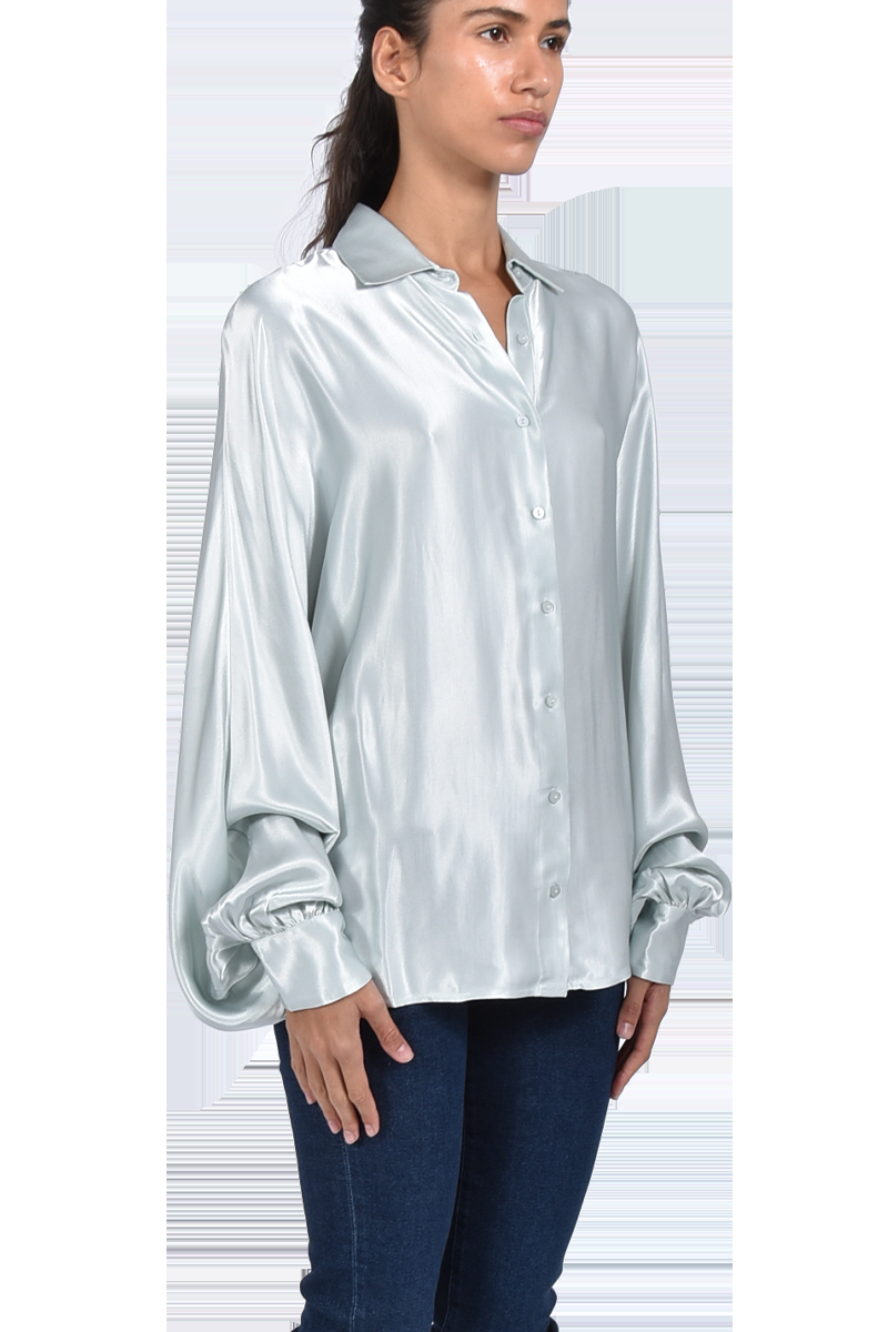 SOSUE Bluse "Antonia-Slim" glänzend mit Fledermausärmeln von SOSUE, Fabrikverkauf
