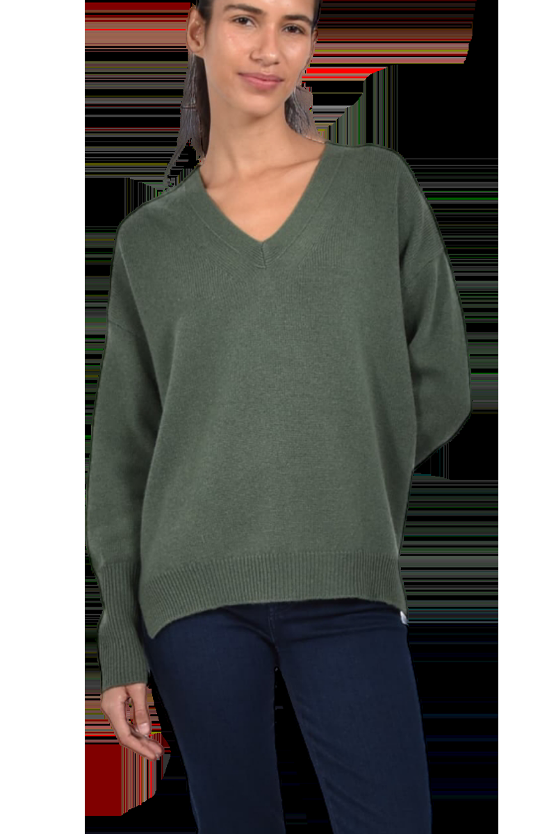 VAN KUKIL V-Ausschnittpullover "Paisley" aus 100% Kaschmir von VAN KUKIL Top Angebot