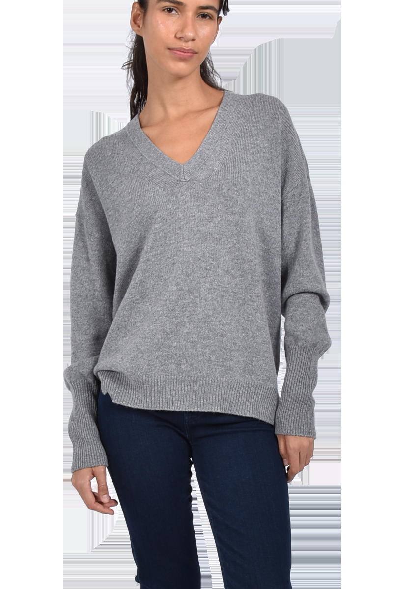 VAN KUKIL V-Ausschnittpullover "Paisley" aus 100% Kaschmir von VAN KUKIL Online Outlet