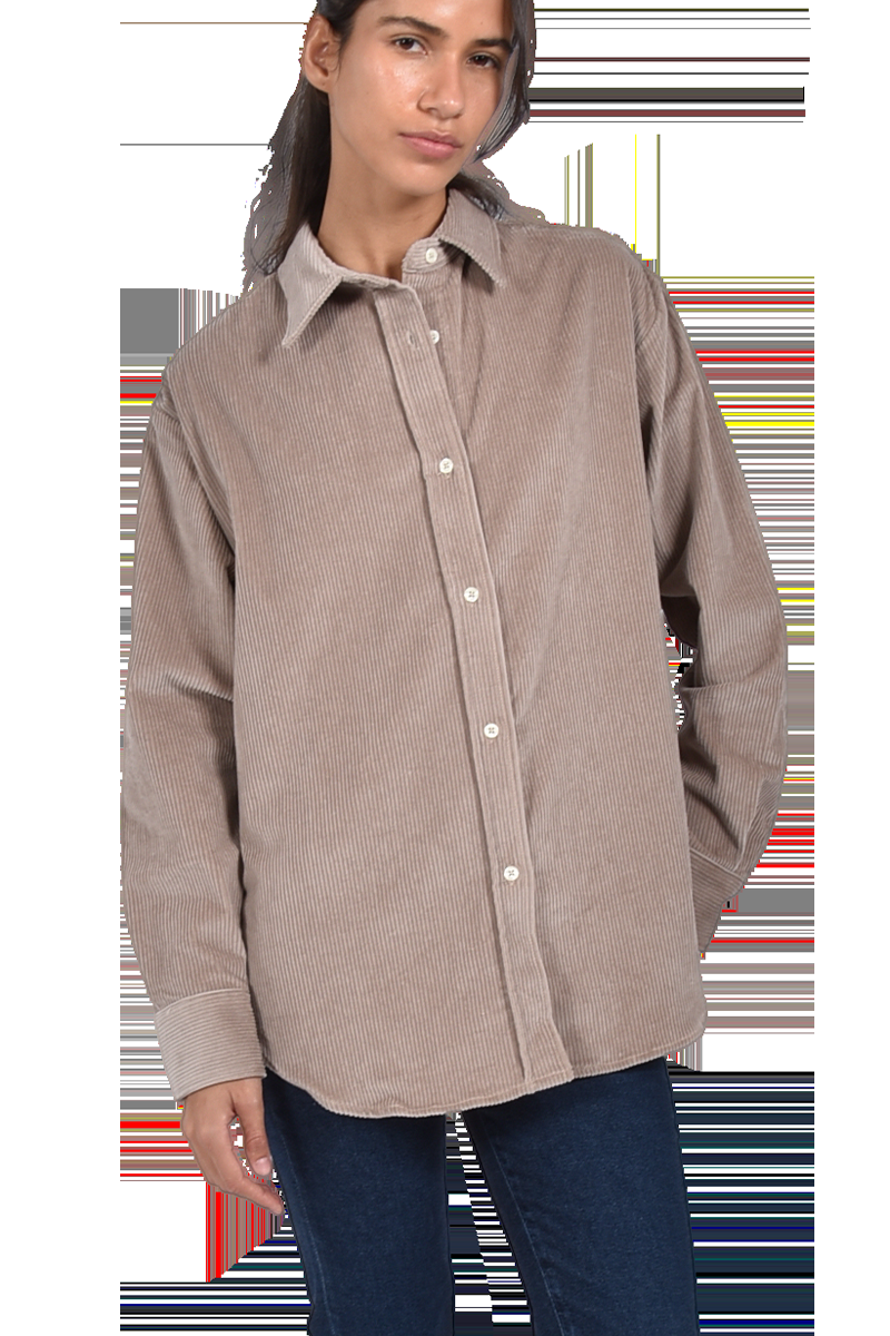 STEEN Oversized Cordhemd mit abgerundetem Saum Blitzangebot