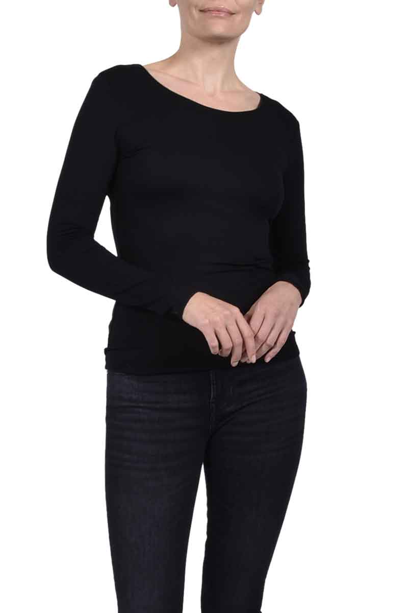 MAJESTIC Rundhalsshirt aus Viskose von MAJESTIC Wochenangebot