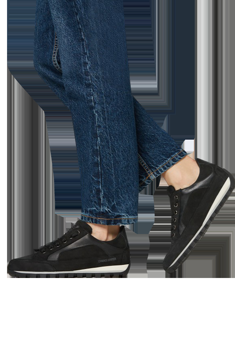 Candice Cooper Sneaker aus Leder und Velourleder "Runlo" von CANDICE COOPER Begrenzte Freigabe