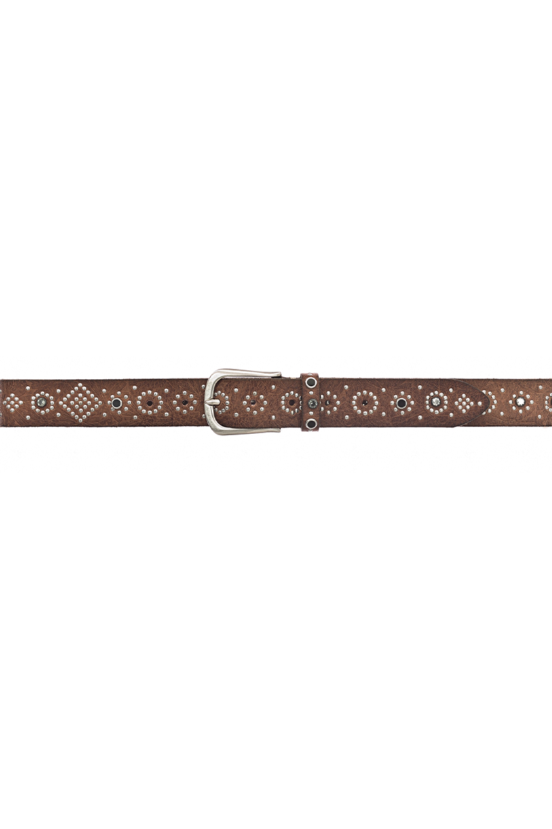 B.BELTS Gürtel mit silbernen Nieten "MEA" von B.BELT Clearance-Verkauf