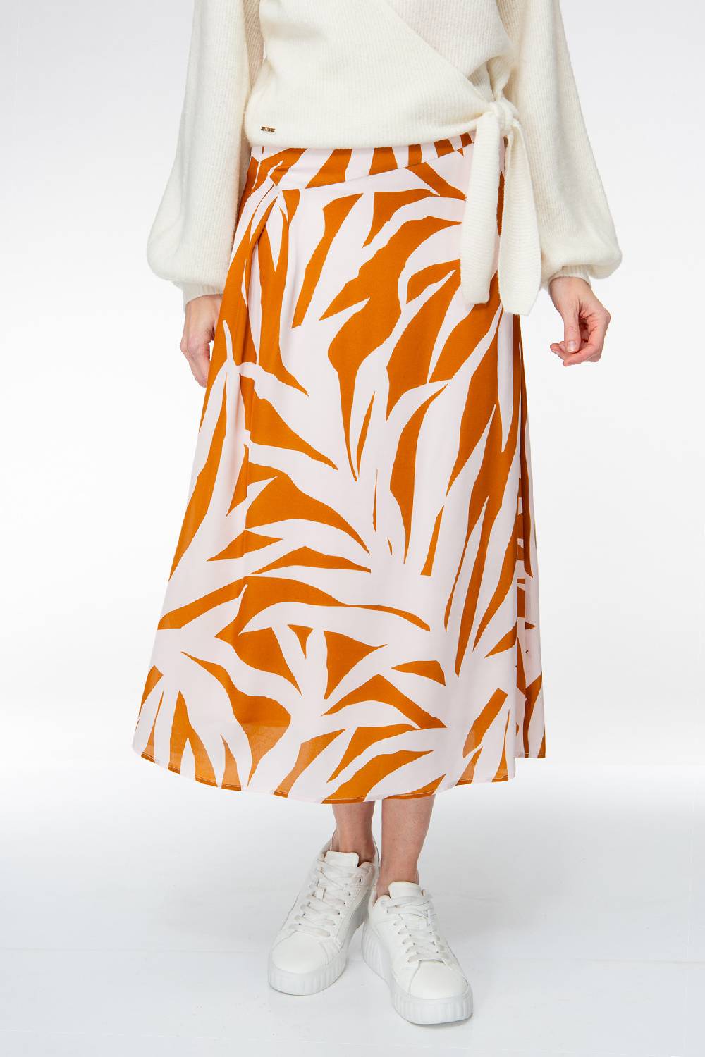 IVI GmbH PALM LEAF AMBER Seidenrock mit Print Sonderangebote