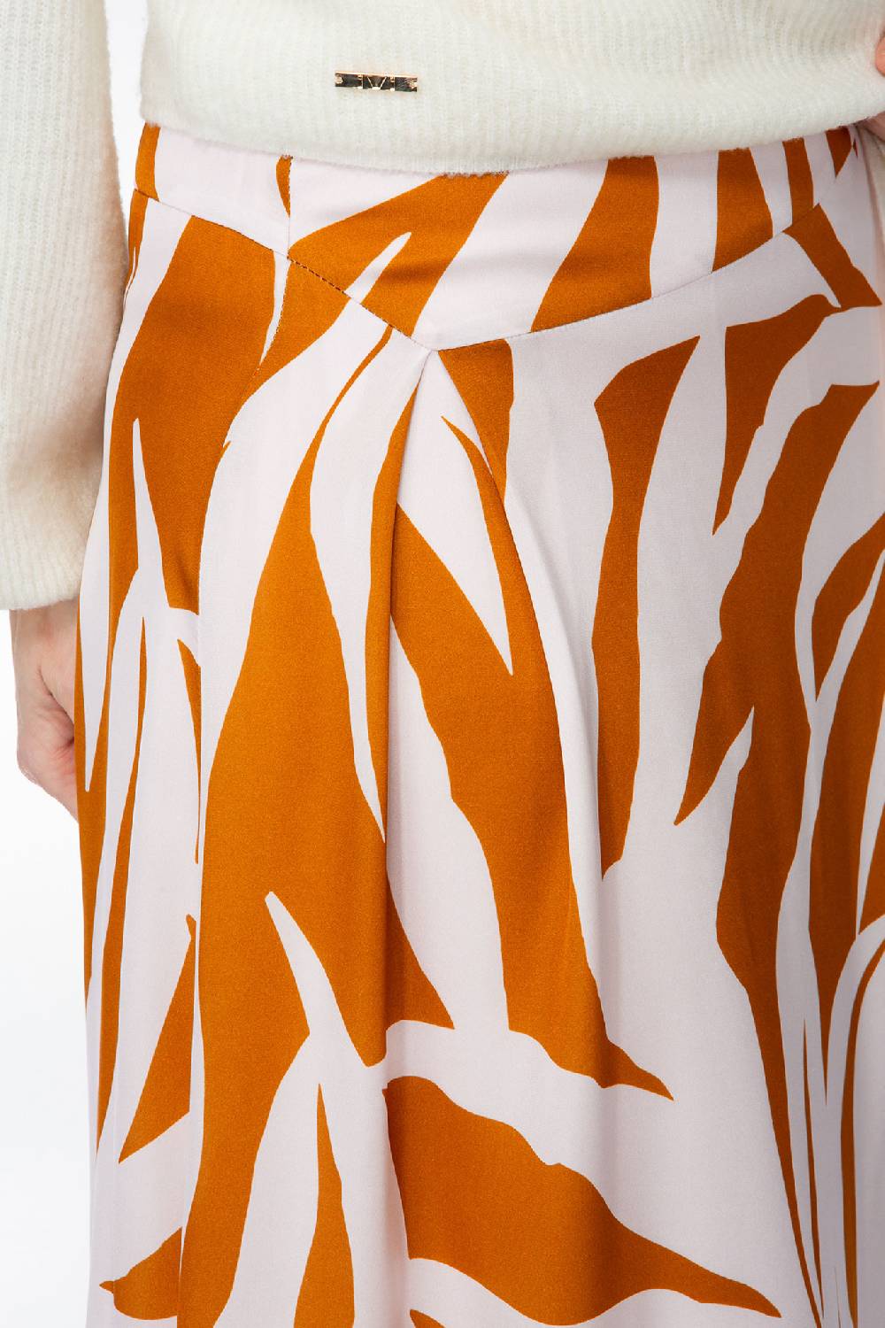 IVI GmbH PALM LEAF AMBER Seidenrock mit Print Sonderangebote