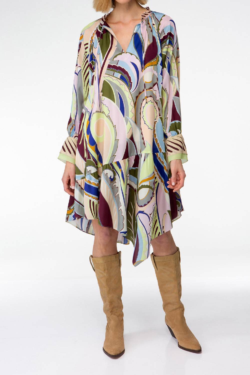 IVI GmbH LAS VEGAS Seidenkleid mit asymmetrischem Saum Wochenangebot