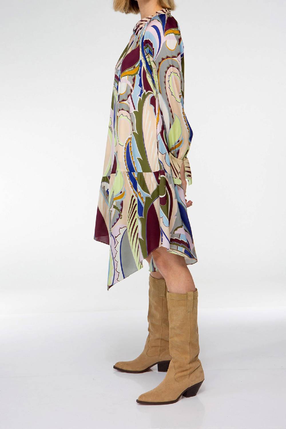 IVI GmbH LAS VEGAS Seidenkleid mit asymmetrischem Saum Wochenangebot