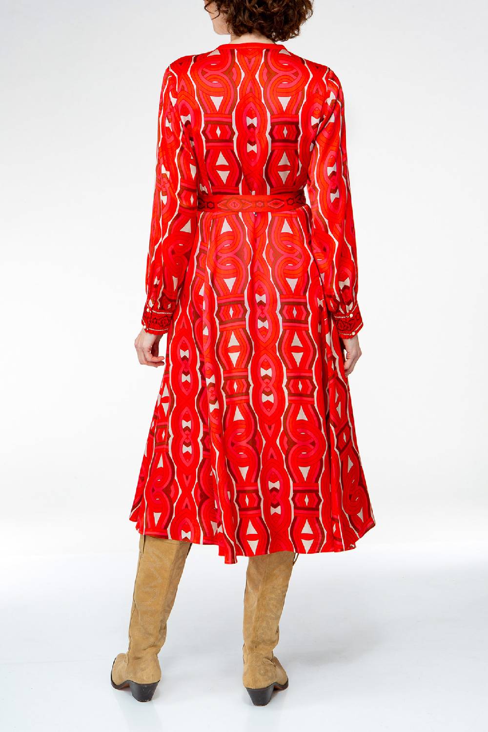 IVI GmbH GRACE Midi Kleid mit Print rot Letzte 3 Tage