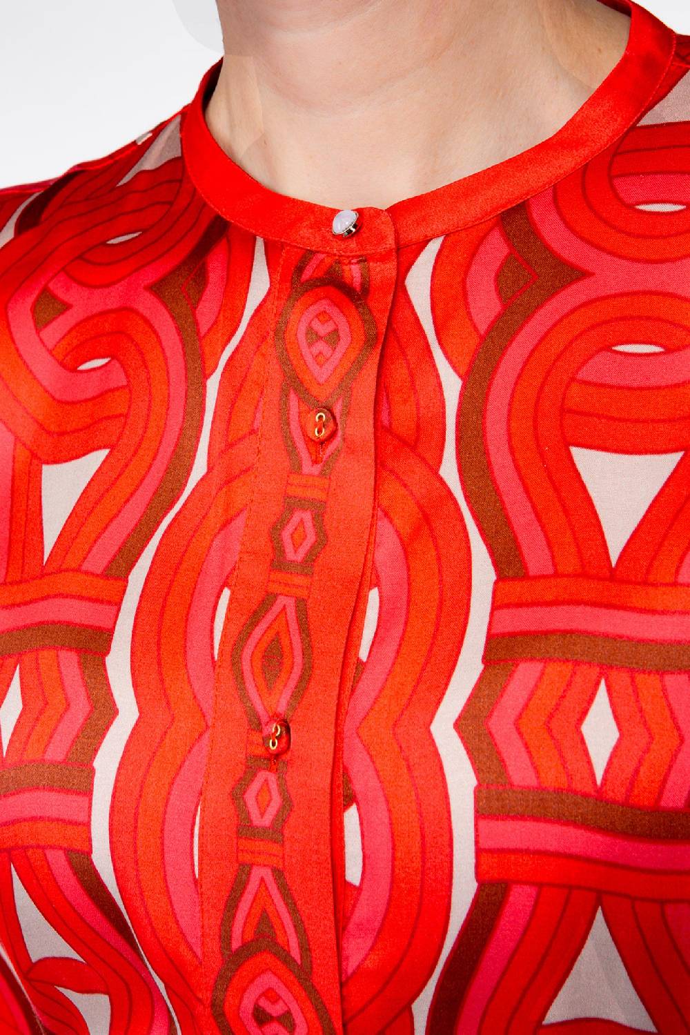 IVI GmbH GRACE Midi Kleid mit Print rot Letzte 3 Tage
