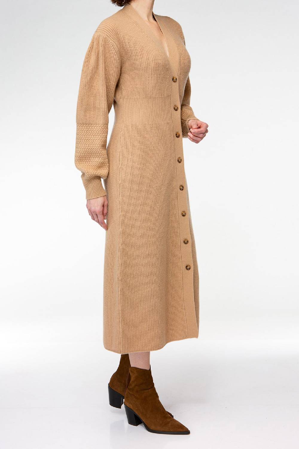 IVI GmbH SOLID KNIT Kleid im Struktur-Mix camel Letzter Tag