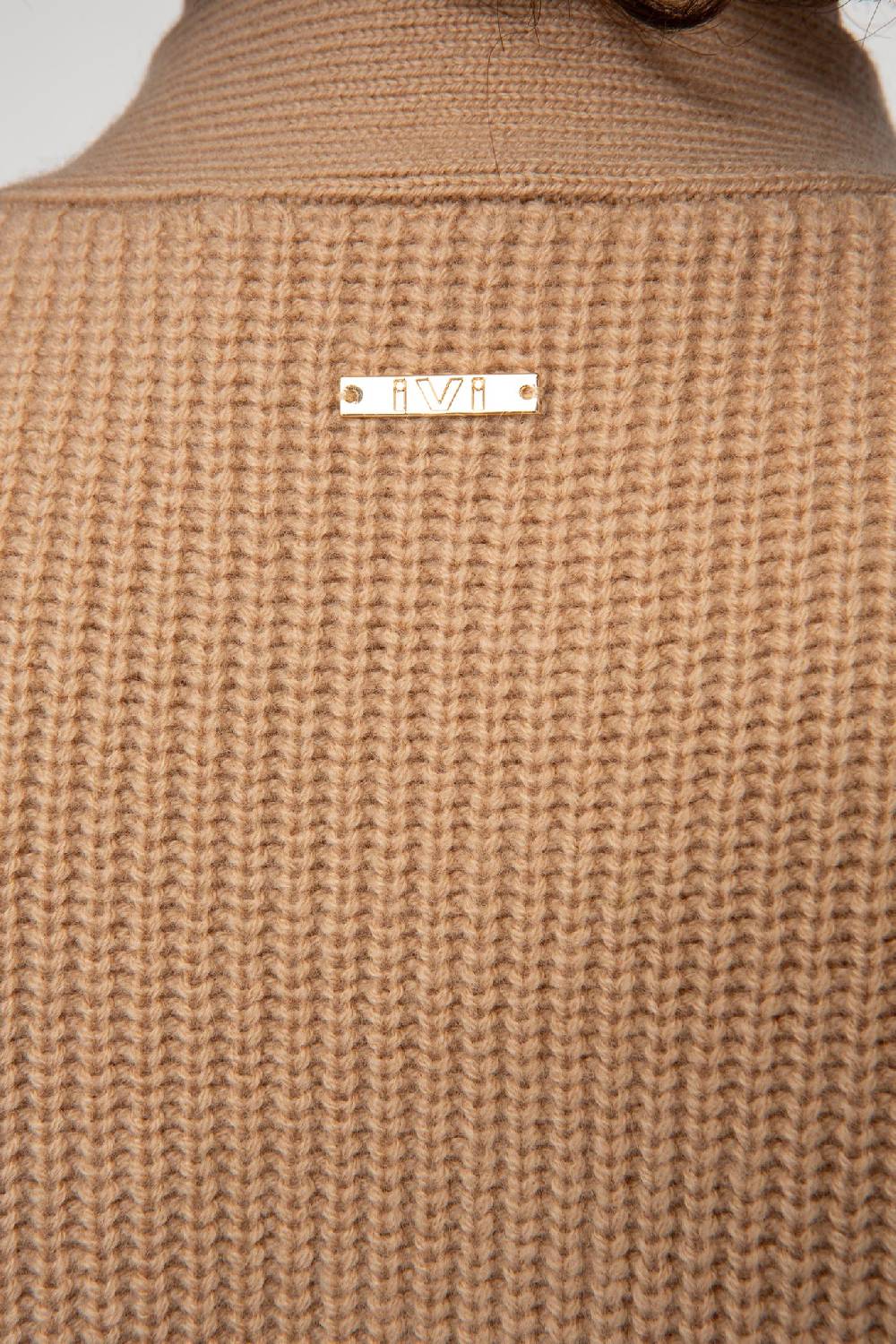 IVI GmbH SOLID KNIT Kleid im Struktur-Mix camel Letzter Tag