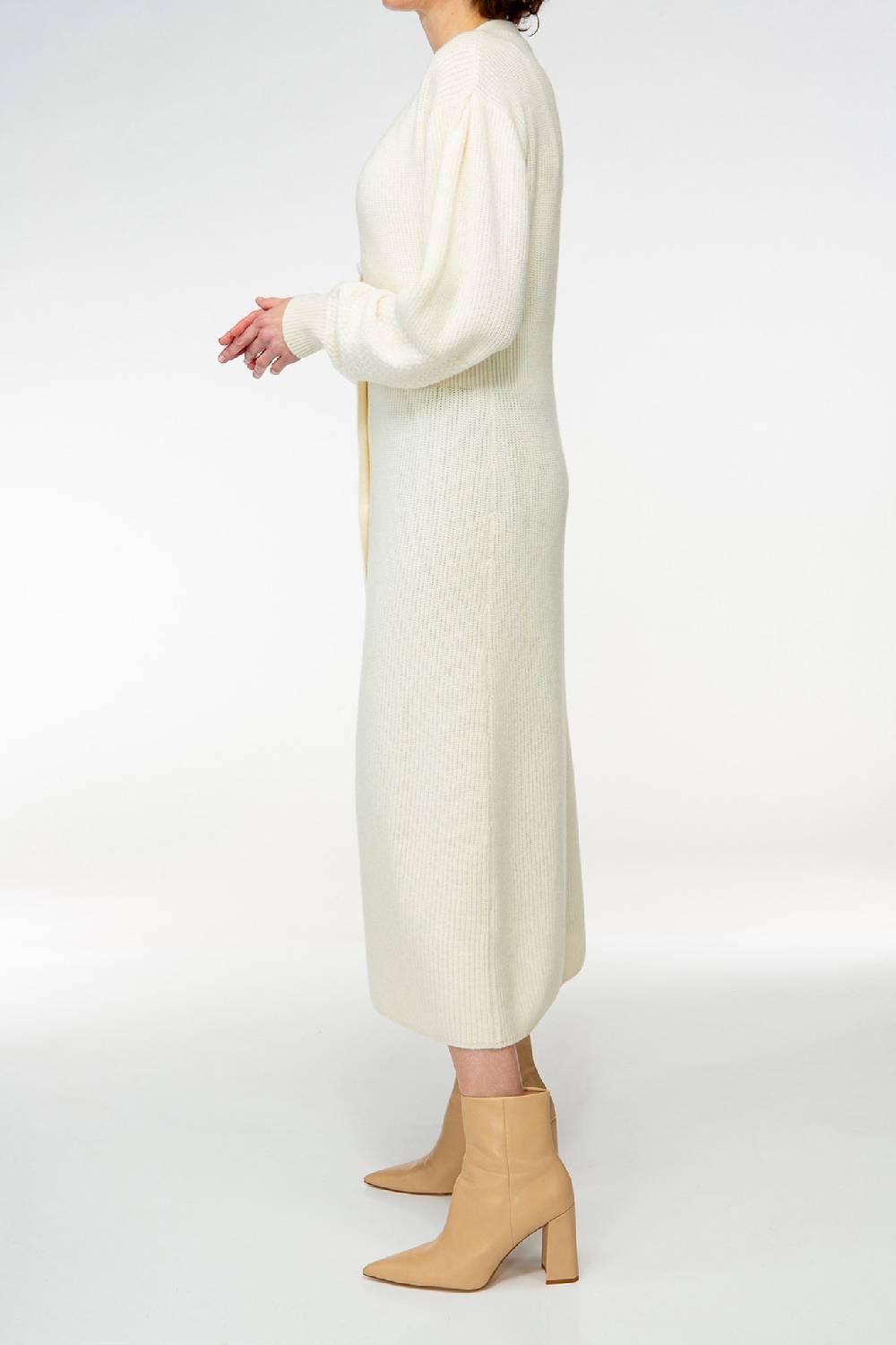IVI GmbH SOLID KNIT Kleid im Struktur-Mix weiß Zeitbegrenzte Promotion