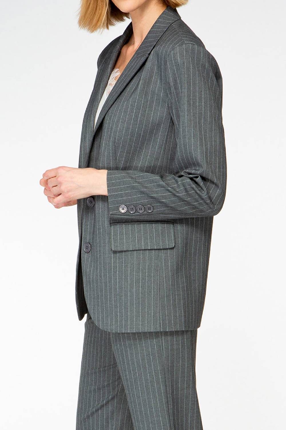 IVI GmbH PINSTRIPE Klassischer Blazer graphit Im Verkauf