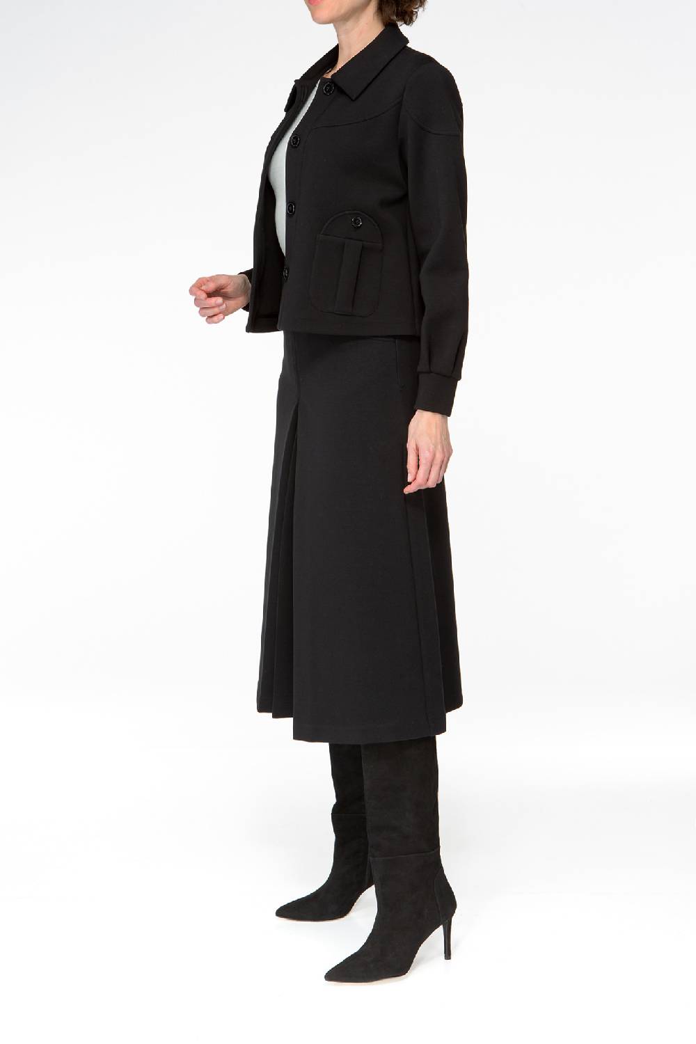 IVI GmbH SOLID JERSEY Kurze Jacke im Boxy Fit schwarz Rabatte dieses Monats