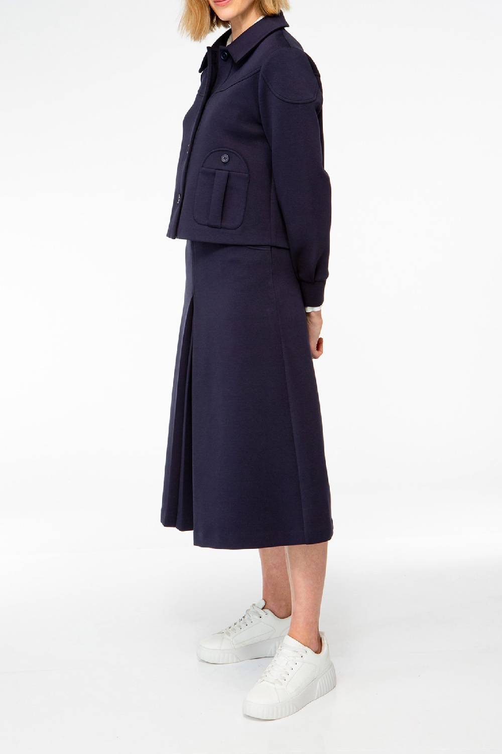 IVI GmbH SOLID JERSEY Kurze Jacke im Boxy Fit navy 2025