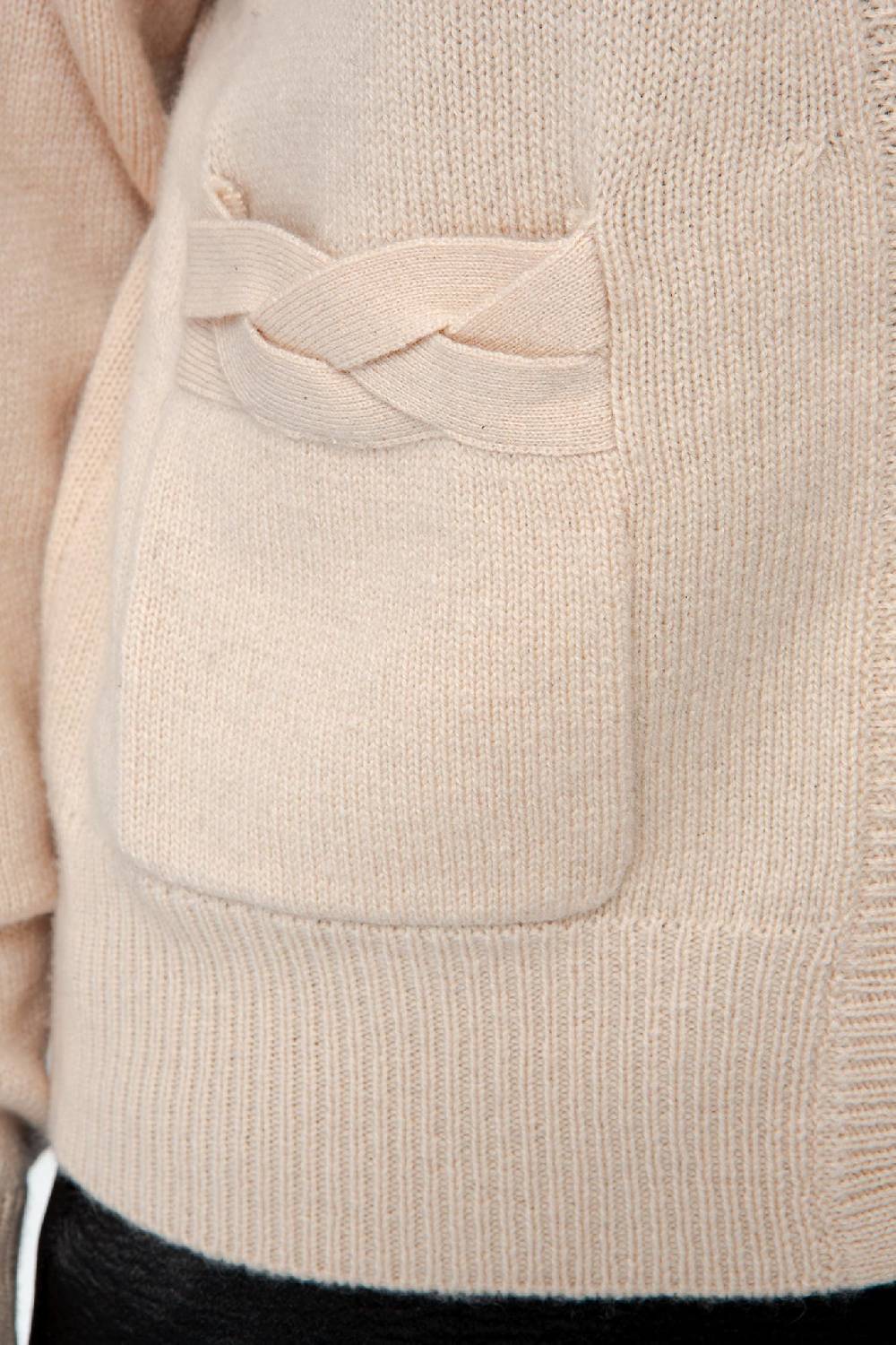 IVI GmbH SOLID KNIT Cardigan mit aufgesetzten Taschen sand Black Friday