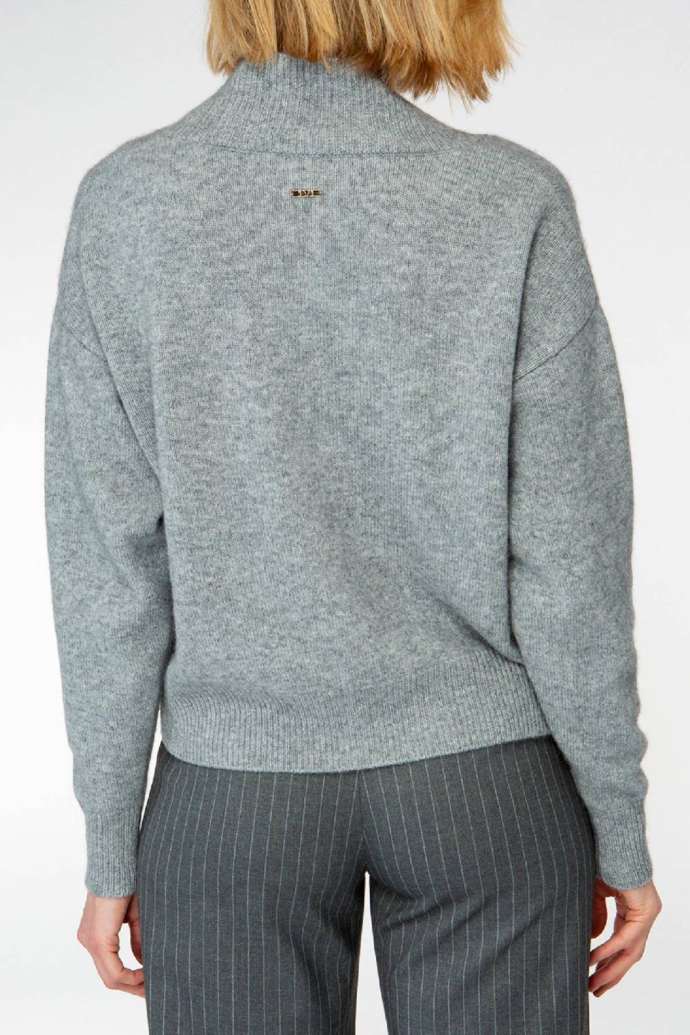 IVI GmbH SOLID KNIT Cardigan mit aufgesetzten Taschen grau-melange Nur für heute