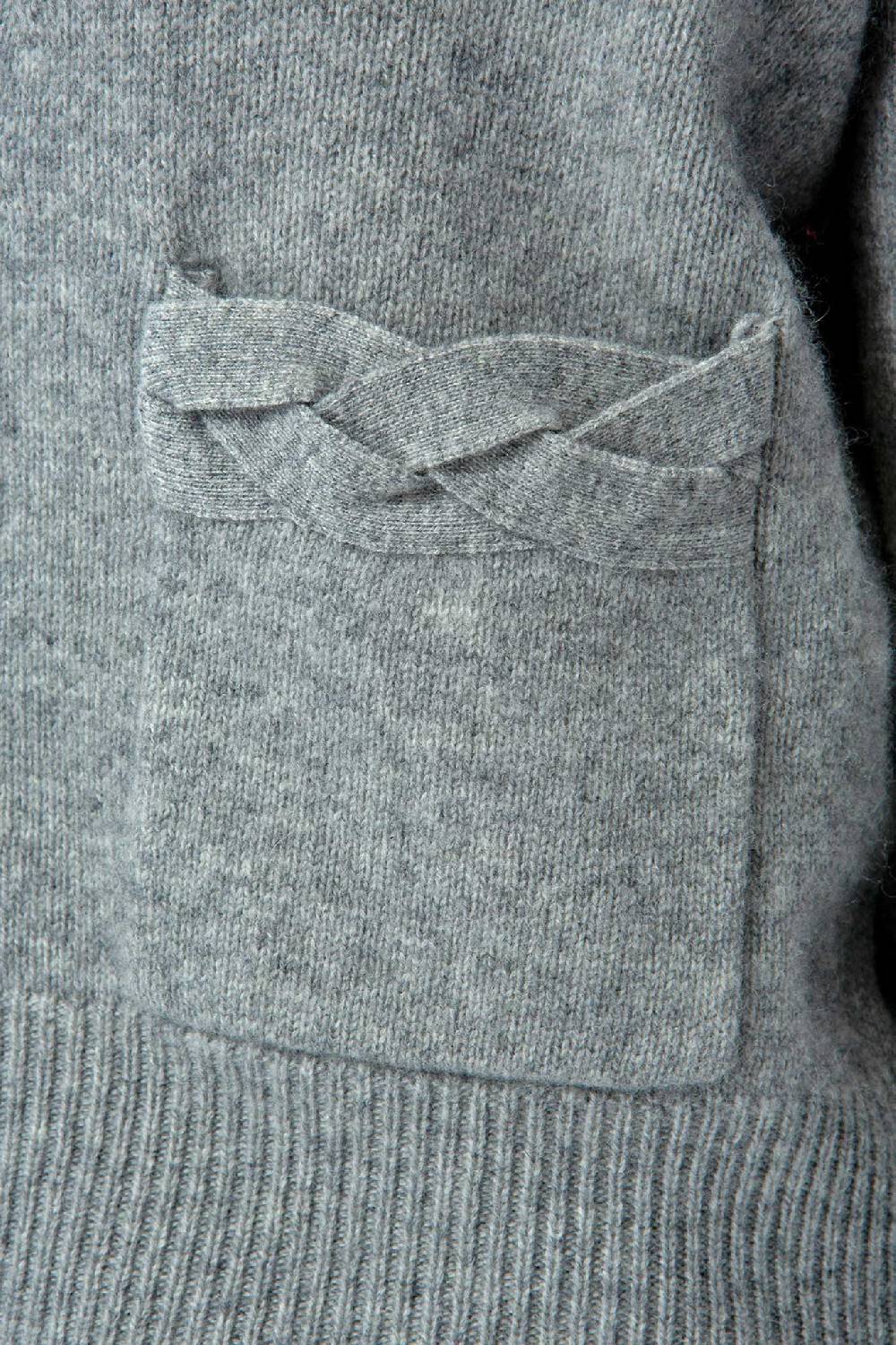 IVI GmbH SOLID KNIT Cardigan mit aufgesetzten Taschen grau-melange Nur für heute