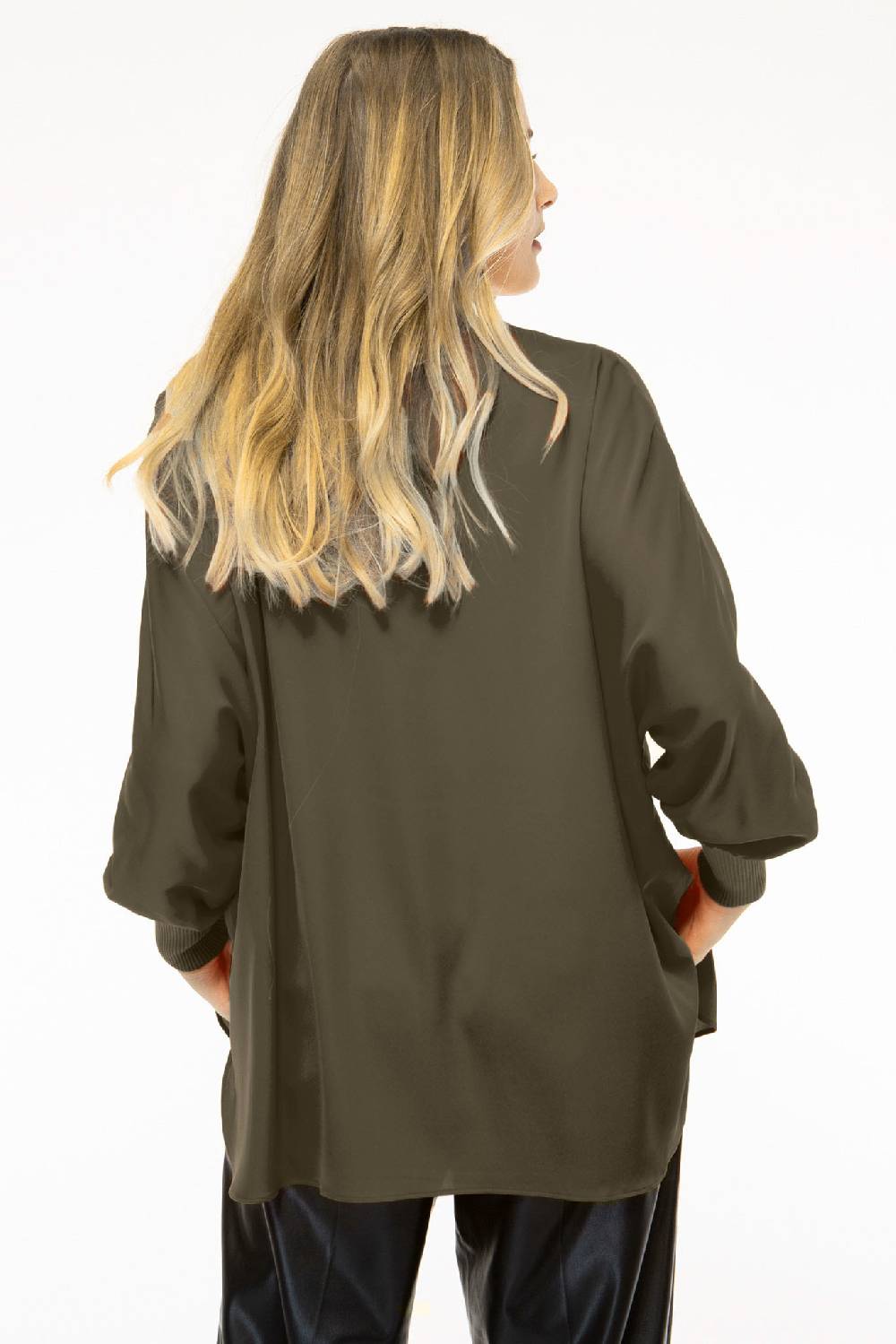 IVI GmbH SOLID SILK Tunika olive Auslauf