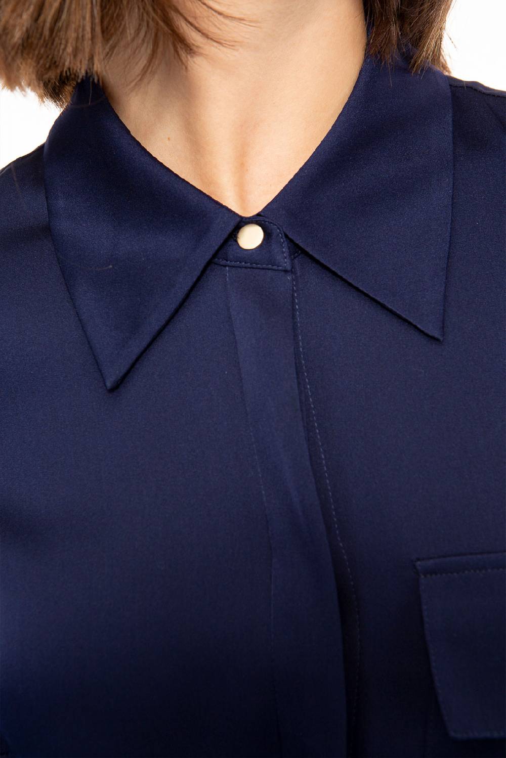IVI GmbH SOLID SILK Hemdbluse navy Online Shopping