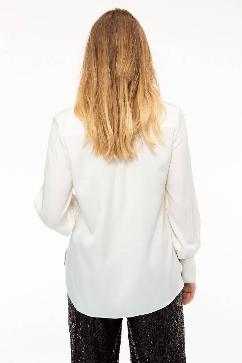 IVI GmbH SOLID SILK Hemdbluse weiß Exklusivangebot