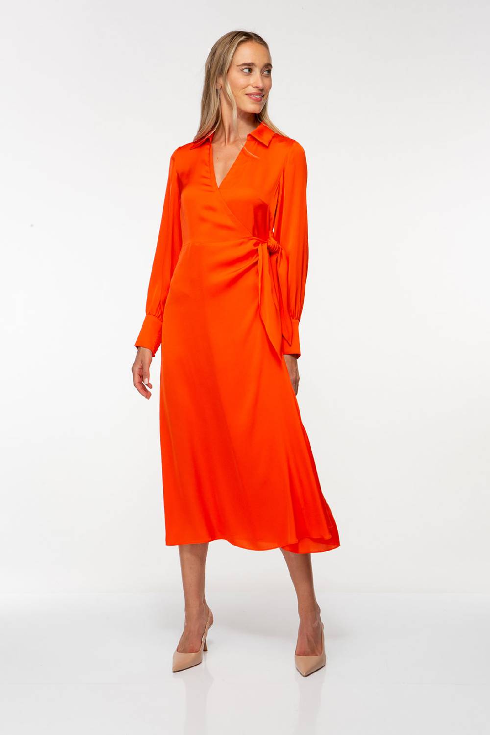 IVI GmbH SOLID SILK Midi Wickelkleid grenadine Begrenzte Freigabe