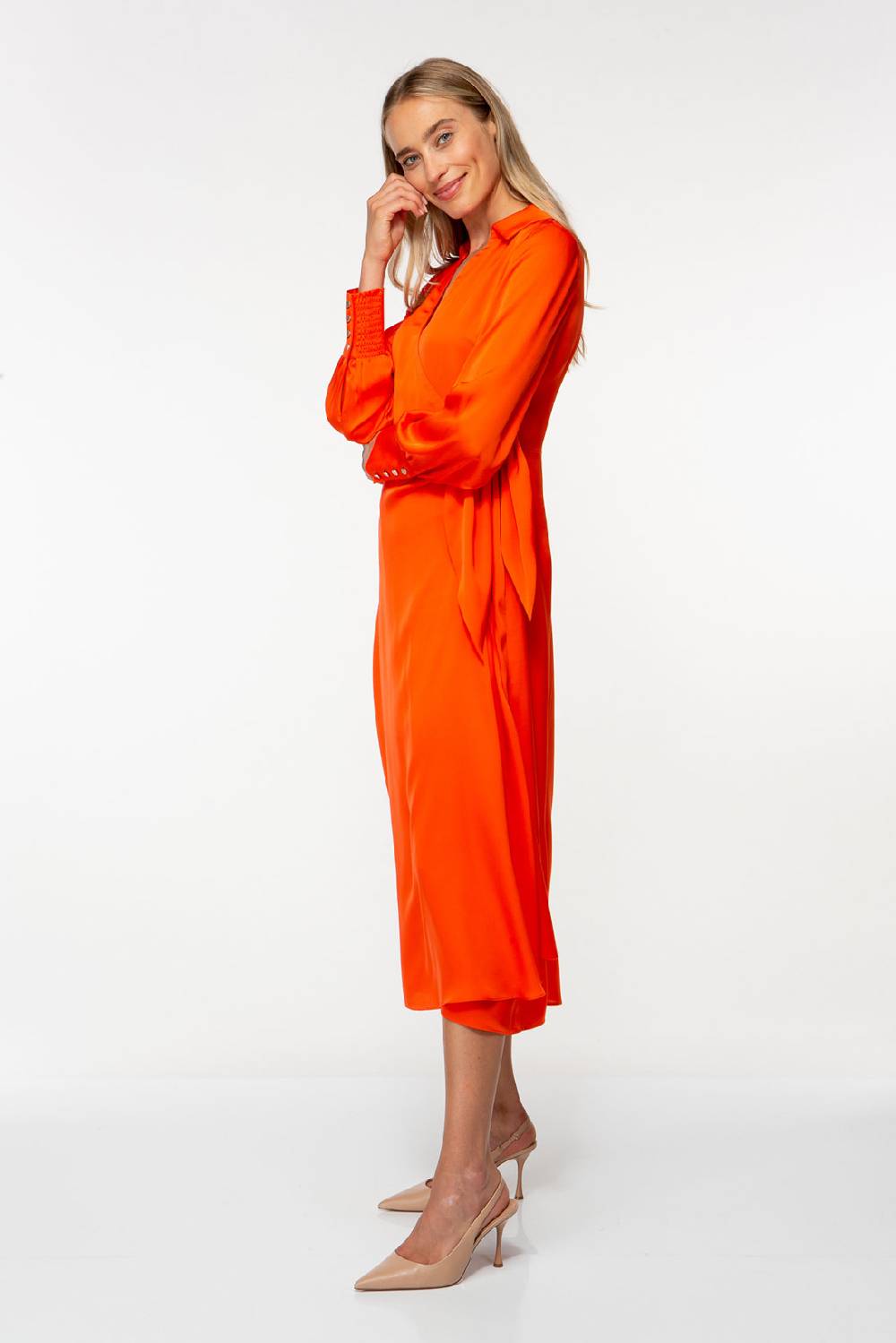 IVI GmbH SOLID SILK Midi Wickelkleid grenadine Begrenzte Freigabe