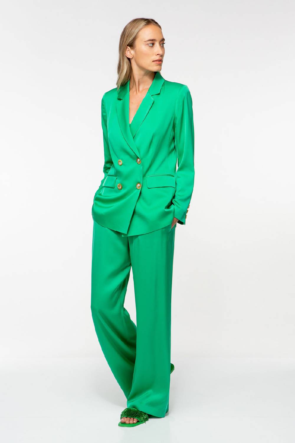 IVI GmbH SOLID SILK Seidenblazer smaragd Clearance-Verkauf