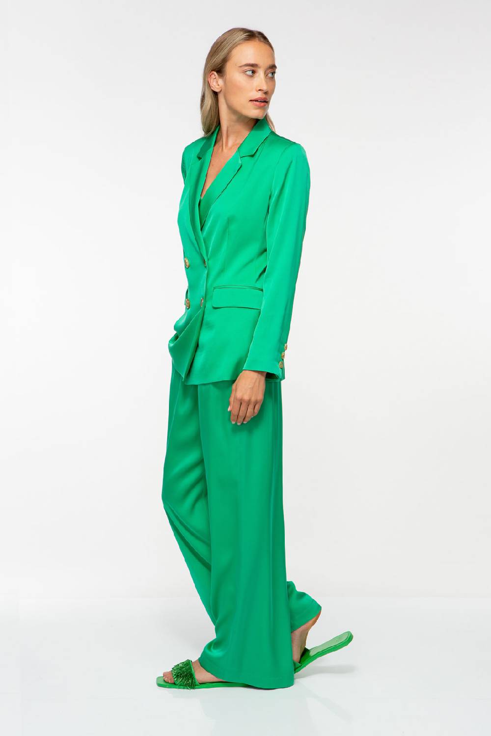 IVI GmbH SOLID SILK Seidenblazer smaragd Clearance-Verkauf