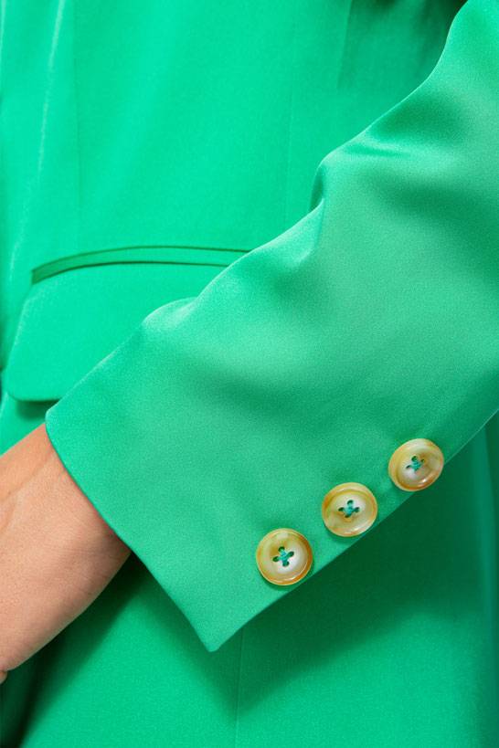 IVI GmbH SOLID SILK Seidenblazer smaragd Clearance-Verkauf
