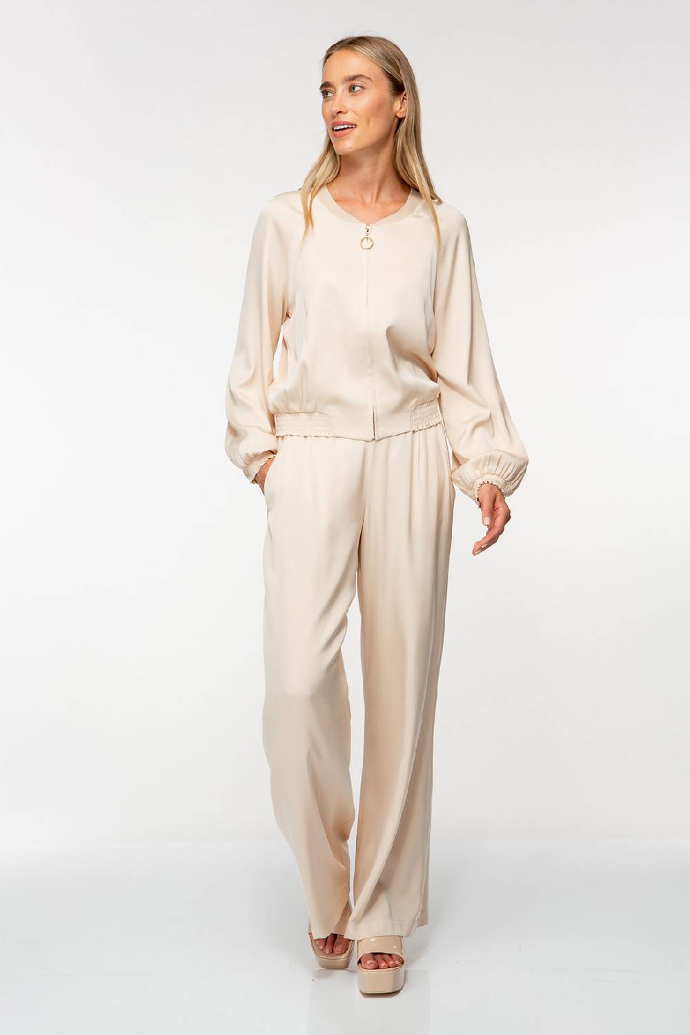 IVI GmbH SOLID SILK Seidenblouson light sand 50% Rabatt für begrenzte Zeit