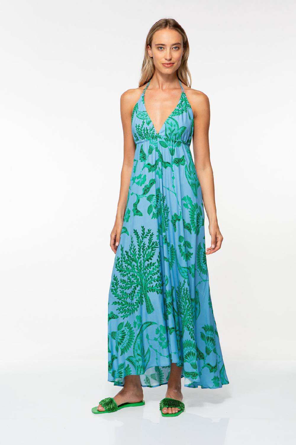 IVI GmbH CORAL FLOWER Maxikleid mit Print ocean Limitierter Zeitrabatt