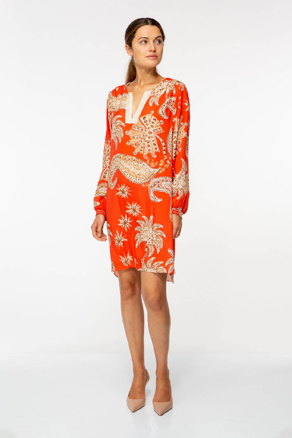 IVI GmbH PALM VIBES Minikleid rot Fabrik Onlineshop