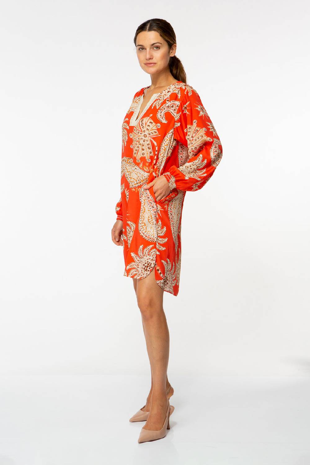 IVI GmbH PALM VIBES Minikleid rot Fabrik Onlineshop