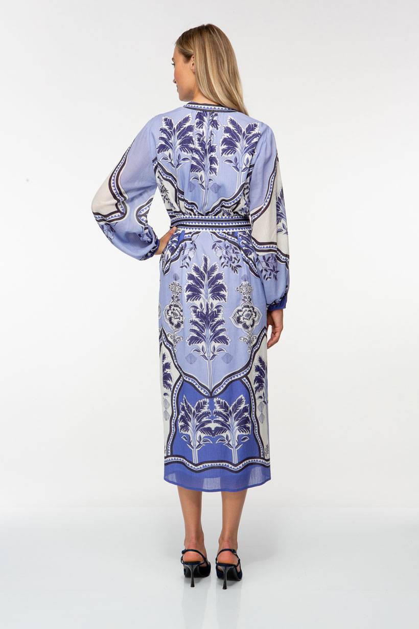 IVI GmbH ORIENTAL GARDENS Baumwollkleid sky Fabrikpreis