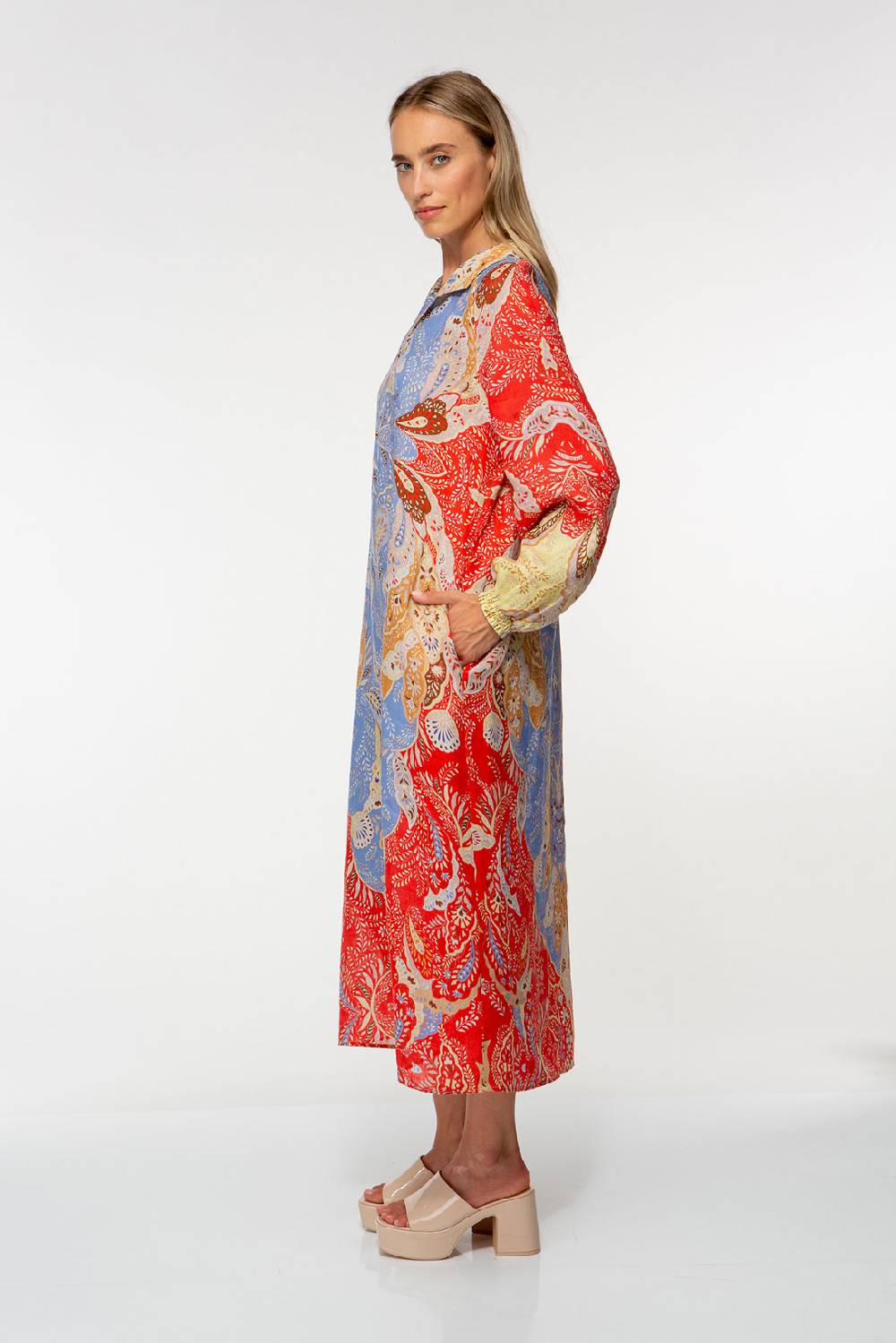 IVI GmbH AMBER Leinenkleid multicolor Sonderangebot