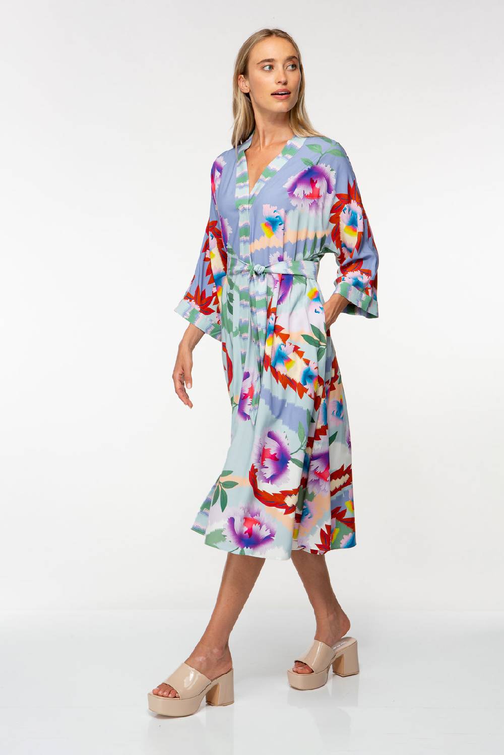 IVI GmbH PIXEL PAISLEY Kaftankleid lavendel Rabatt