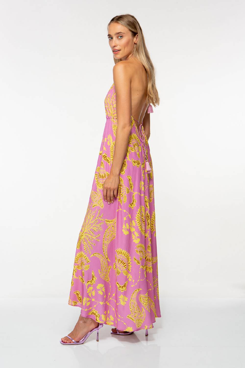 IVI GmbH CORAL FLOWER Maxikleid mit Print pink Großer Ausverkauf